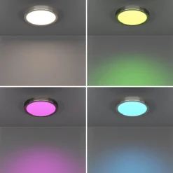 EGLO connect Smart-LED-Aufbauleuchte Fueva 6-Z, grau, Ø 21cm