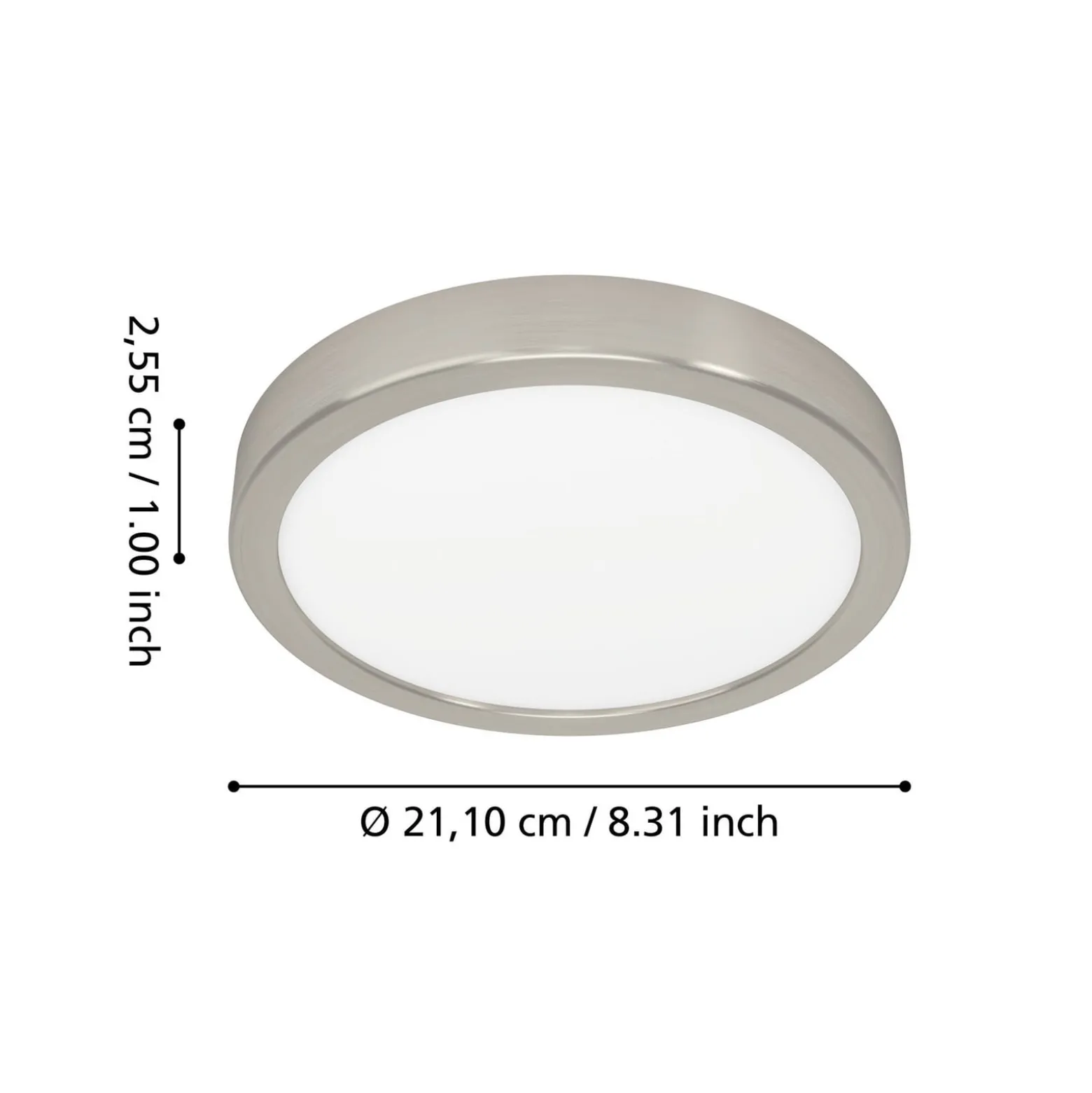 EGLO connect Smart-LED-Aufbauleuchte Fueva 6-Z, grau, Ø 21cm