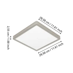 EGLO connect Smart-LED-Aufbauleuchte Fueva 6-Z, grau, 29cm