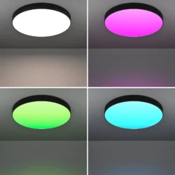 EGLO connect Smart-LED-Deckenlampe Gallizzi-Z, schwarz,Ø69cm