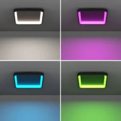 EGLO connect Smart-LED-Deckenlampe Loretello-Z,eckig,schwarz