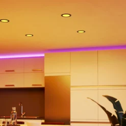 EGLO connect Smart-LED-Einbaulampe Fueva 6-Z, schwarz, Ø12cm