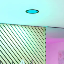 EGLO connect Smart-LED-Einbaulampe Fueva 6-Z, schwarz, Ø16cm