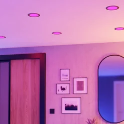 EGLO connect Smart-LED-Einbauleuchte Fueva 6-Z, grau, Ø 16cm