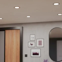 EGLO connect Smart-LED-Einbauleuchte Fueva 6-Z, grau, Ø 16cm