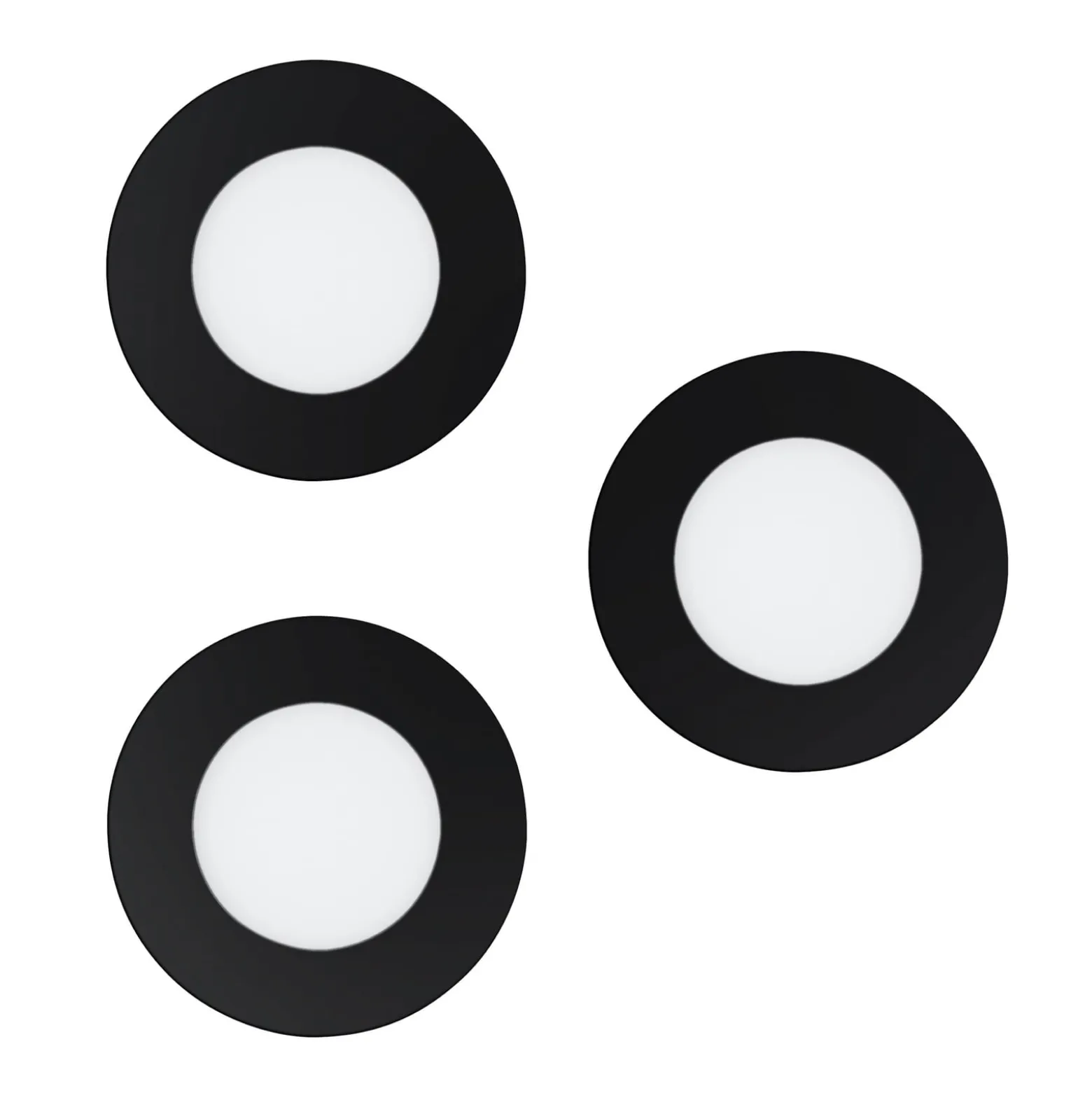 EGLO connect Smart-LED-Einbauleuchte Fueva-Z, schwarz, 3er