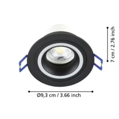 EGLO connect Smart-LED-Leuchte Carosso-Z, Ø 9cm, schwarz