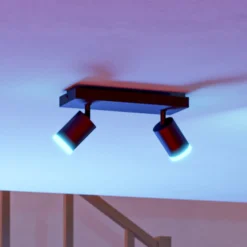 EGLO connect Smart-LED-Spot Melitello-Z, 2-flg., schwarz
