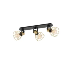 EGLO Sambatello Deckenlampe 3-flammig schwarz/gold