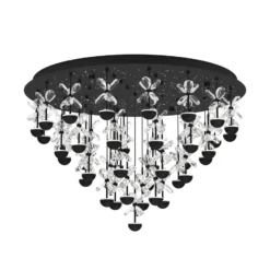 EGLO Stars Of Light LED-Deckenlampe Pianopoli schwarz Ø 78cm