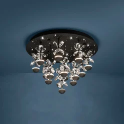 EGLO Stars Of Light LED-Deckenlampe Pianopoli schwarz Ø 50cm