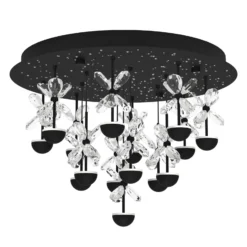 EGLO Stars Of Light LED-Deckenlampe Pianopoli schwarz Ø 50cm