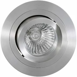 Einbauleuchte Básico, rund, aluminium