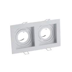 Einbauleuchte Grid Two, 2-flg, weiß, 18,5x10 cm, Alu, GU10