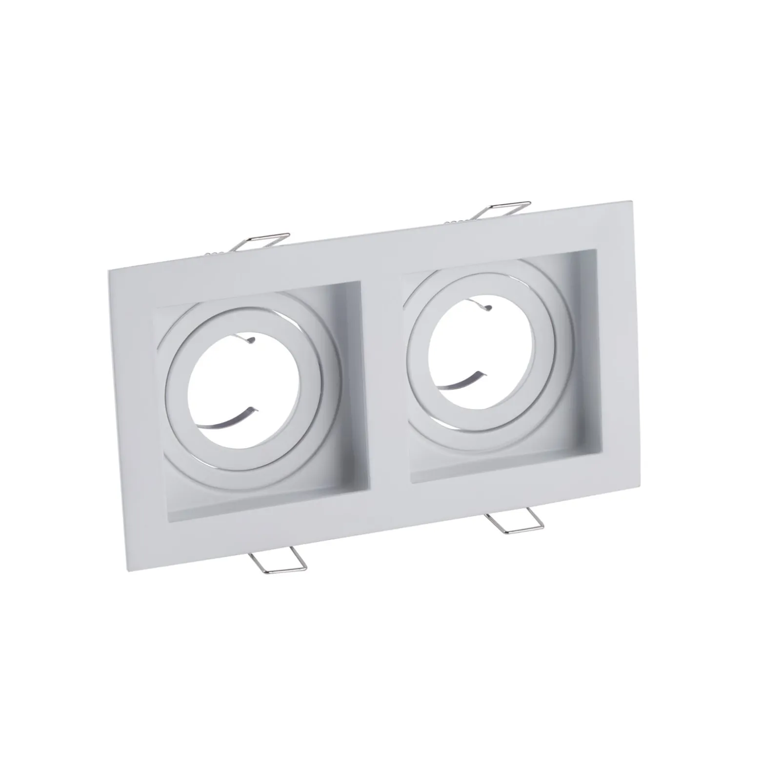 Einbauleuchte Grid Two, 2-flg, weiß, 18,5x10 cm, Alu, GU10