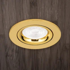 Einbauspot Choice, Aluminium, schwenkbar, gold