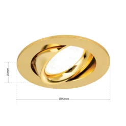 Einbauspot Choice, Aluminium, schwenkbar, gold