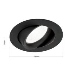 Einbauspot Choice, Aluminium, schwenkbar, schwarz