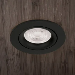 Einbauspot Choice, Aluminium, schwenkbar, schwarz