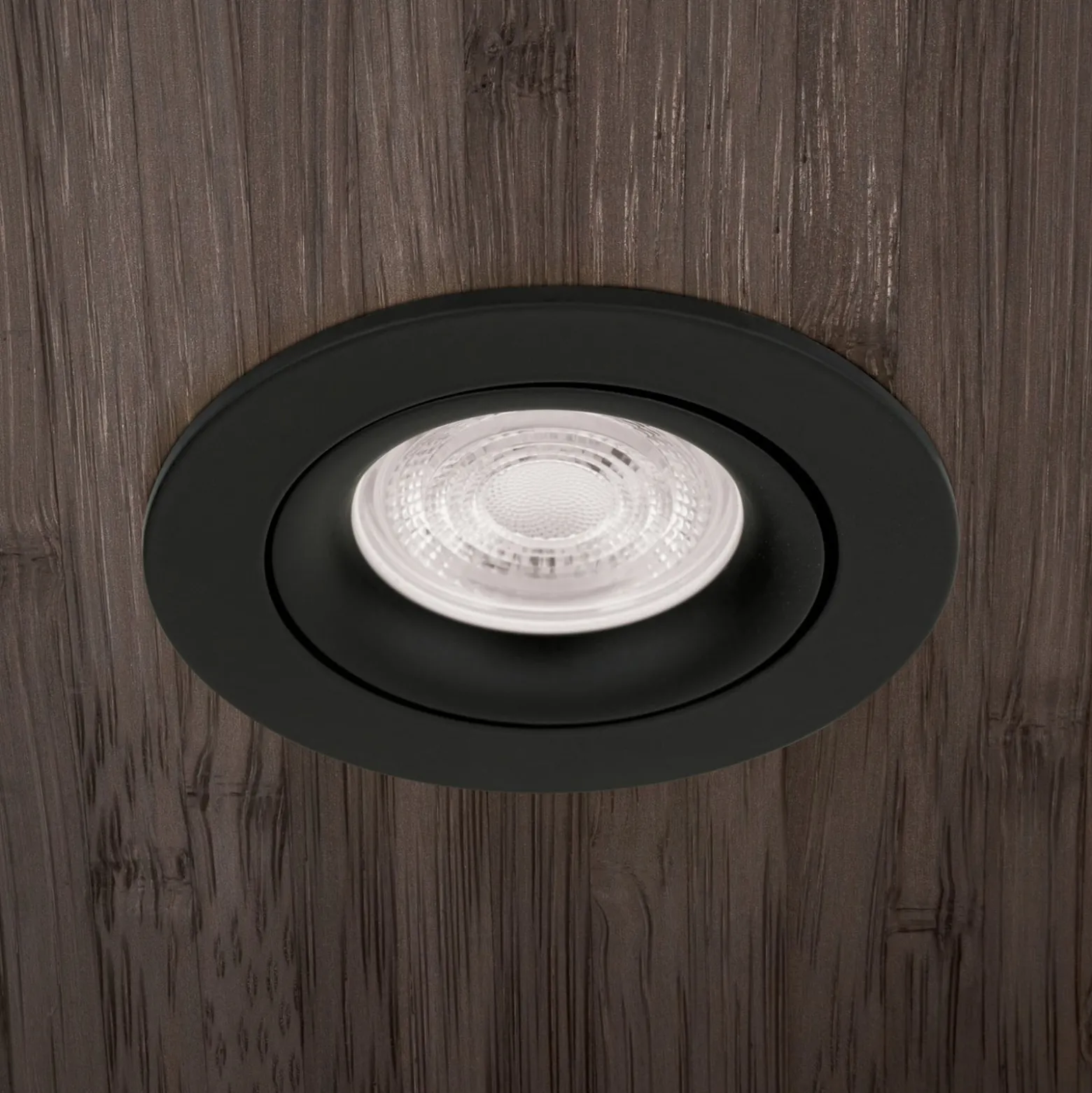 Einbauspot Choice, Aluminium, schwenkbar, schwarz