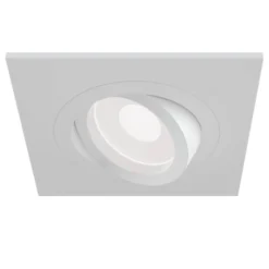 Einbaustrahler Atom, GU10, weiß, eckiger Rahmen