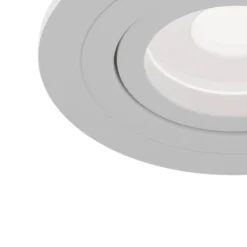Einbaustrahler Atom, GU10, weiß, runder Rahmen