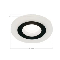 Einbaustrahler Glow, schwarz, Metall, Ø 11 cm, GU10