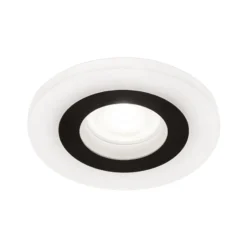 Einbaustrahler Glow, schwarz, Metall, Ø 11 cm, GU10