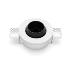 Einbaustrahler Lelanto, schwarz, Gips, Ø 10 cm, GU10