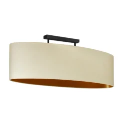 Envostar Deckenlampe Idun hellbeige 80cm Naturmaterial vegan
