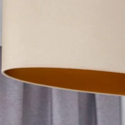 Envostar Hängelampe Idun hellbeige 80 cm Naturmaterial vegan