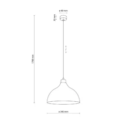 Envostar Hängeleuchte Kaitt, braun, Ø 34 cm, Holzdetail