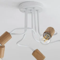 Envostar Joiy Deckenlampe 5-flg verteilt weiß/holz