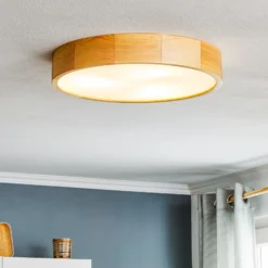 Envostar Kerio Deckenlampe, Ø 47 cm, kiefer natur
