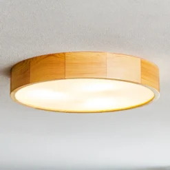 Envostar Kerio Deckenlampe, Ø 47 cm, kiefer natur