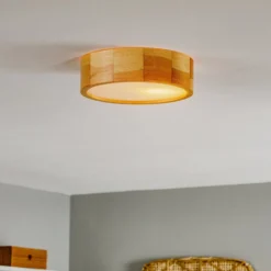 Envostar Kerio Deckenlampe, Ø 27 cm, kiefer natur
