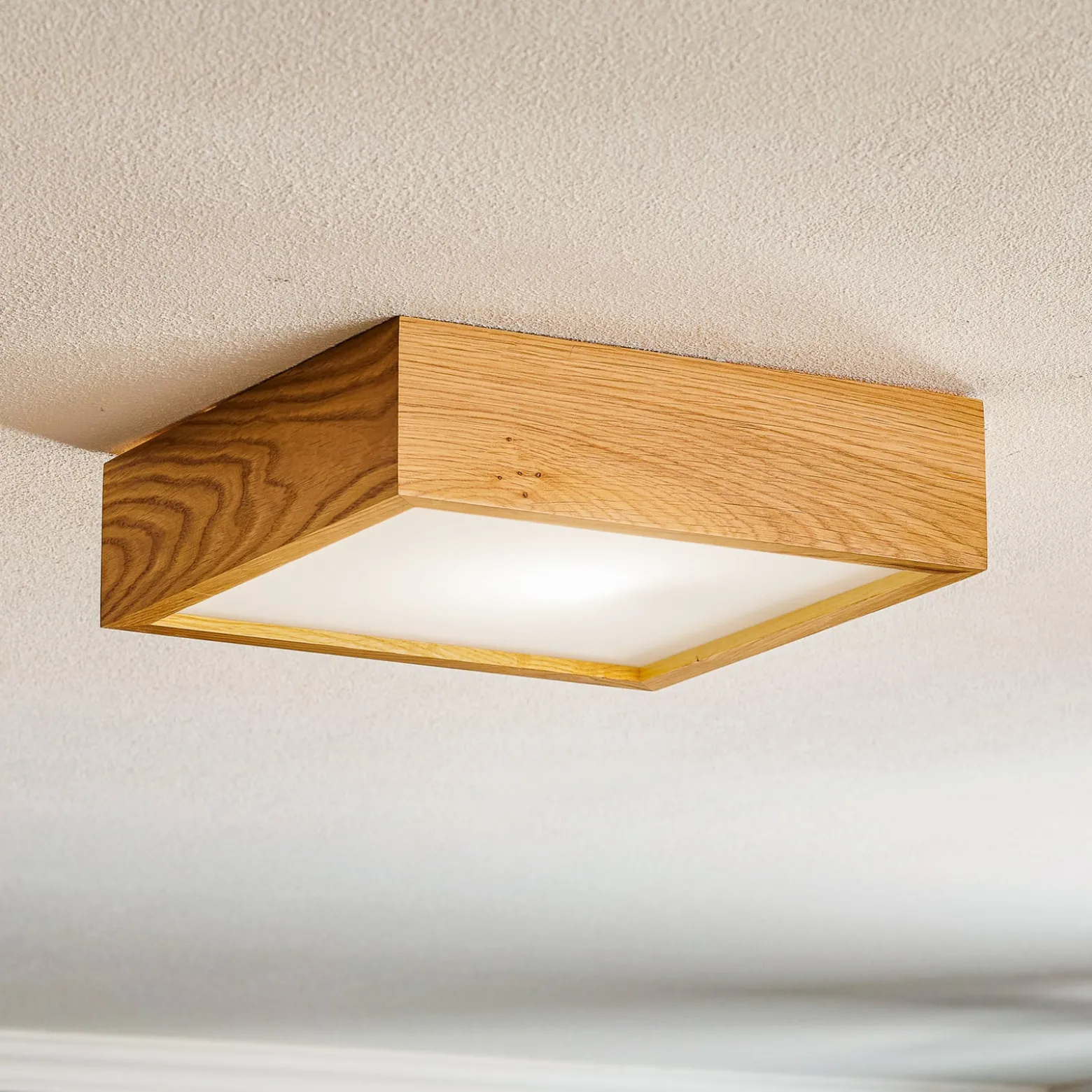 Envostar Kerio Deckenlampe 27,5x27,5cm eiche hell