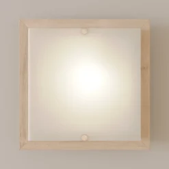 Envostar Kerio Deckenlampe, 30x30 cm, Kiefer natur