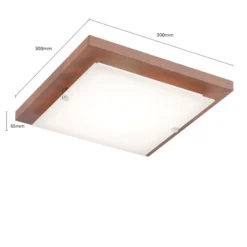 Envostar Kerio Deckenlampe 30x30cm kiefer rustikal