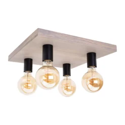Envostar Lobo Deckenlampe 4fl. Kiefer grau