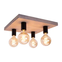Envostar Lobo Deckenlampe 4fl. Kiefer grau