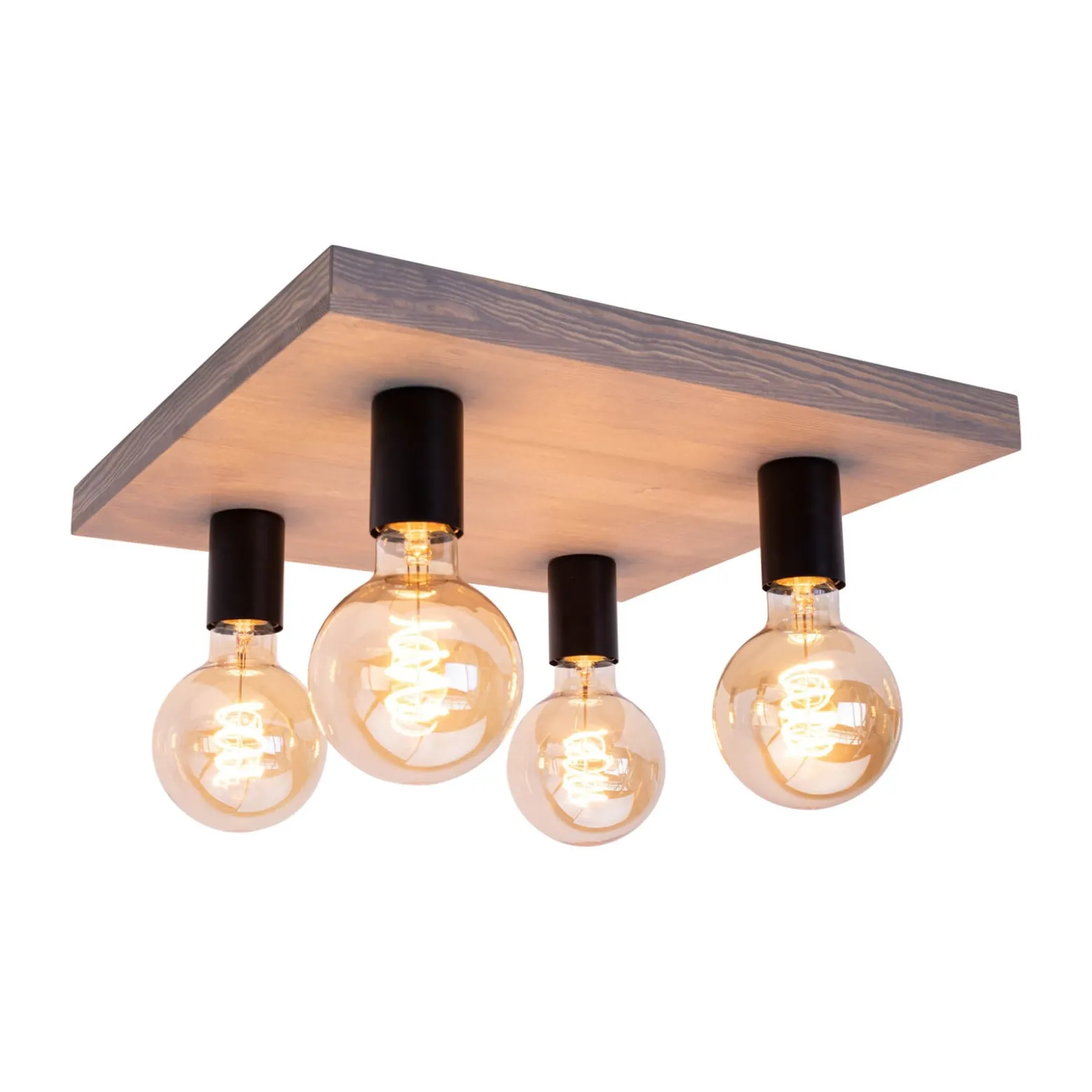 Envostar Lobo Deckenlampe 4fl. Kiefer grau