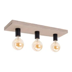 Envostar Lobo Deckenlampe 3fl. Kiefer grau