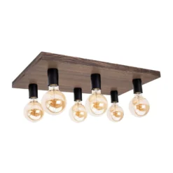 Envostar Lobo Deckenlampe 6fl. Kiefer nussbaum