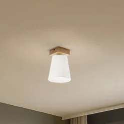 Envostar Risco Deckenlampe 1-flg. Stoffschirm weiß