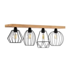 Envostar Various Deckenlampe 4-flg Kiefer natur