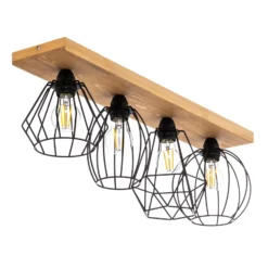 Envostar Various Deckenlampe 4-flg Kiefer natur