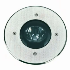 Erdeinbaustrahler Tomaso, Aluminium, Edelstahl, Ø 22 cm