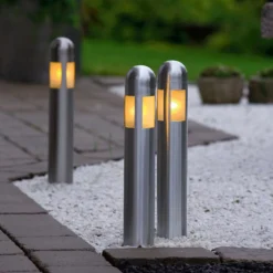 3er-Set LED-Sockelleuchte Amalfi mit Erdspieß
