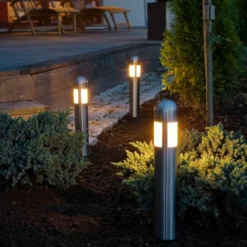 3er-Set LED-Sockelleuchte Amalfi mit Erdspieß
